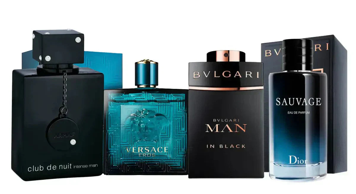 4 db-os parfümszett | Man in Black, Sauvage, Club the Nuit, Eros 100ml