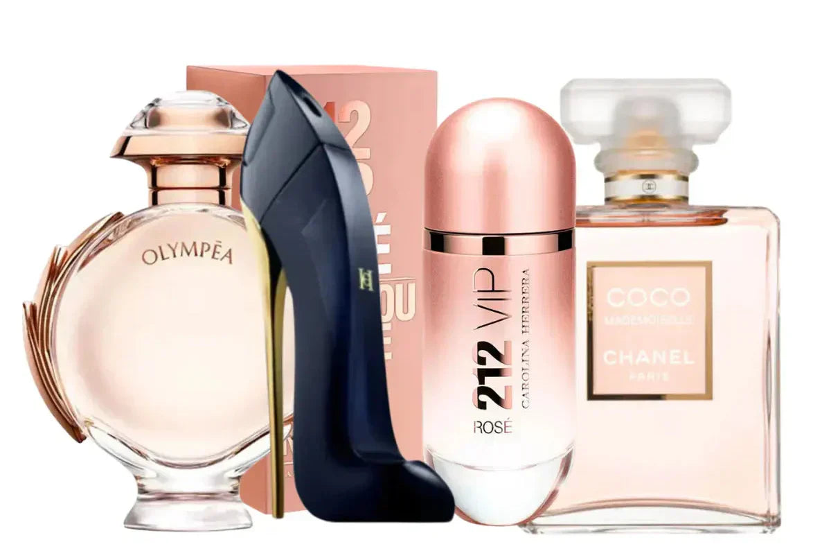 4 db-os parfümszett | 212 Rosé, Coco Mademoiselle, Good Girl, Olympea 100ml