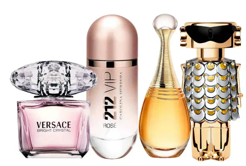 4 db-os parfümszett | Jadore, 212 Vip Rose, Fame, Bright Crystal