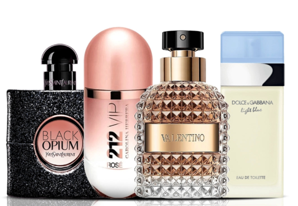 4 db-os parfümszett | Black Opium + 212 VIP Rose + Valentino + Dolce & Gabbana Light Blue 100 ml