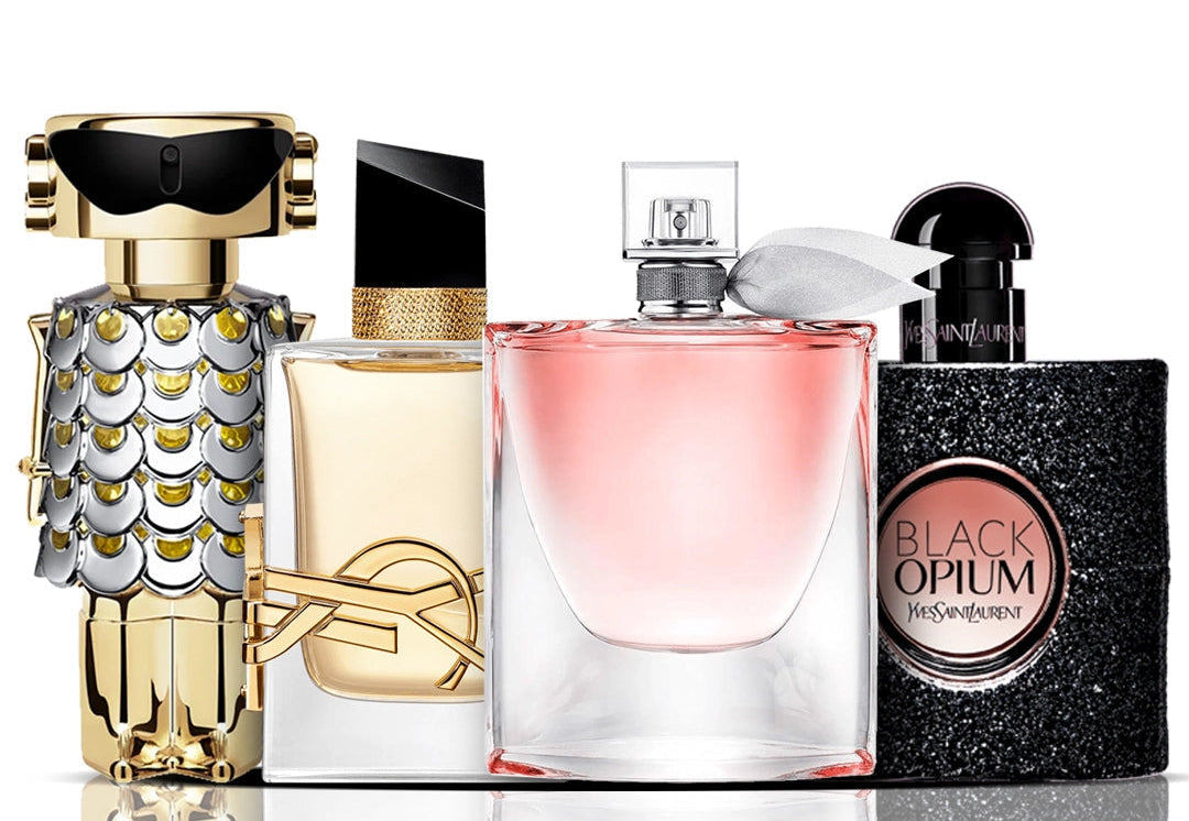 4 db-os parfümszett | Libre + La Vie Est Belle + Black Opium + Fame 100 ml