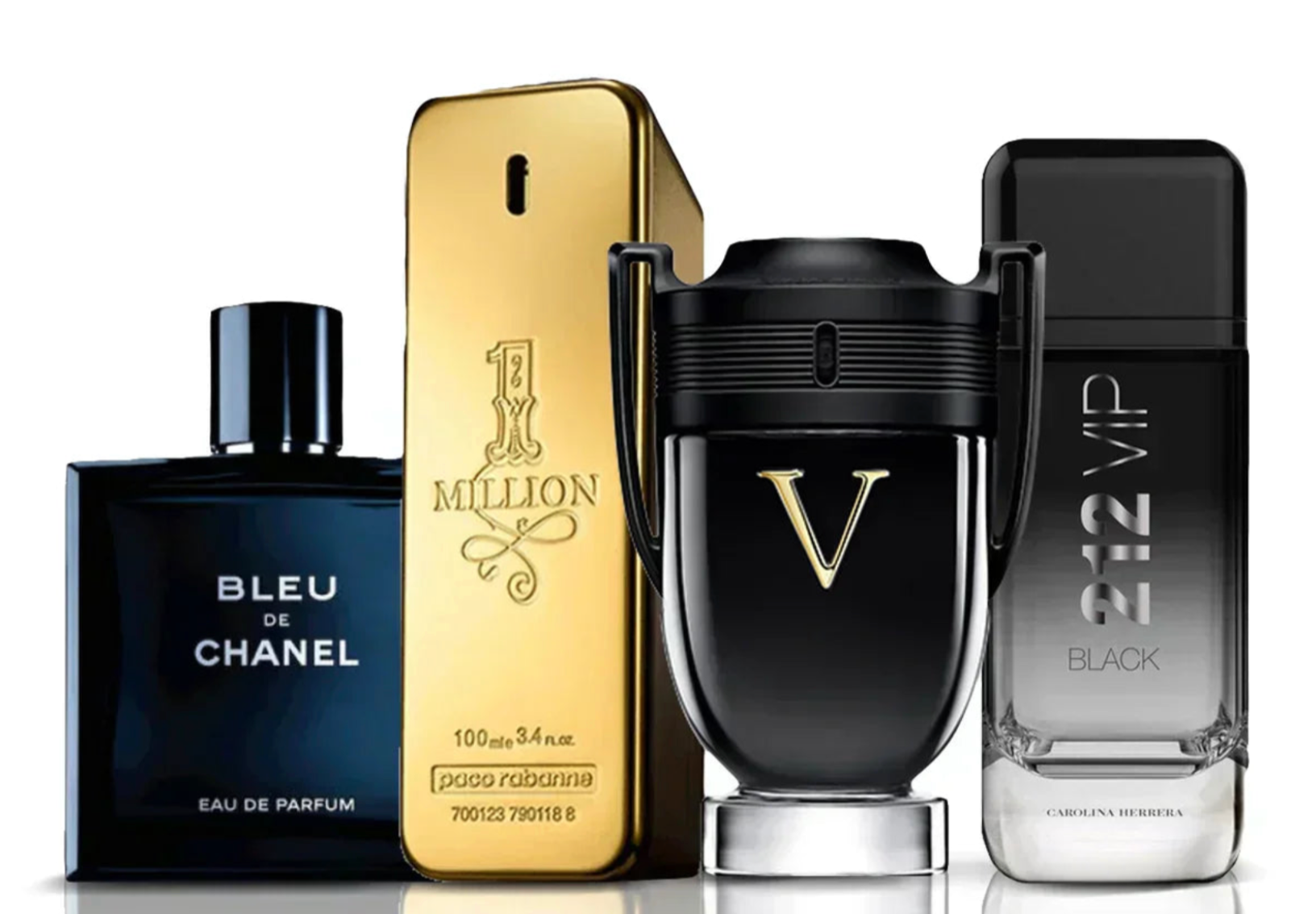 4 db-os parfümszett | Invictus Victory + One Million + Bleu de Chanel + 212 Vip Black