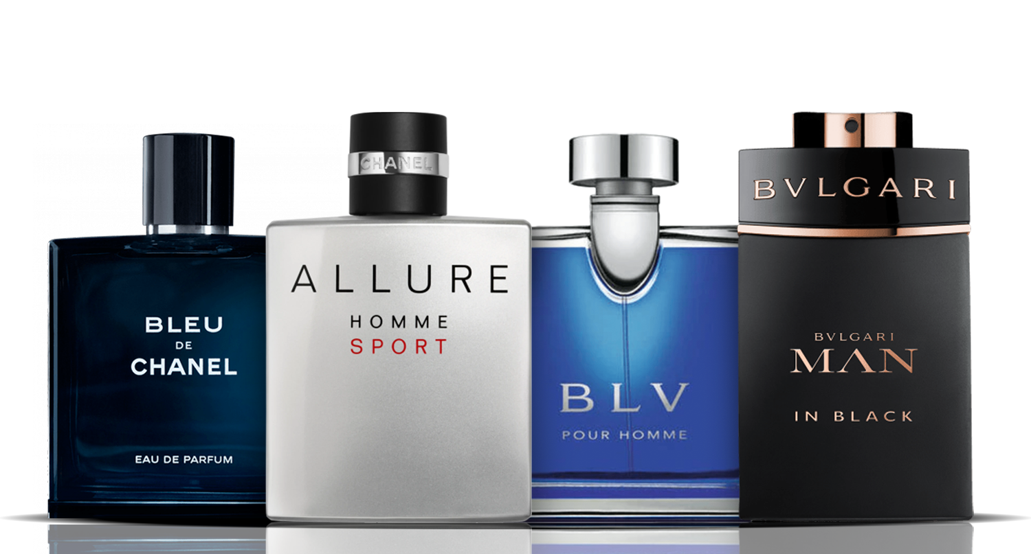 4 db-os parfümszett | Bleu de Chanel + Allure Sport + BLV + Bvlgari Man in Black 100ML