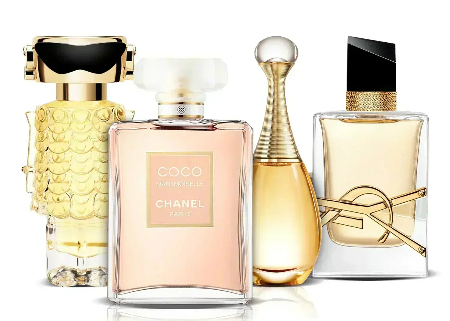 4 db-os parfümszett | Fame, Coco Mademoiselle, J'adore i Libre (100 ml)